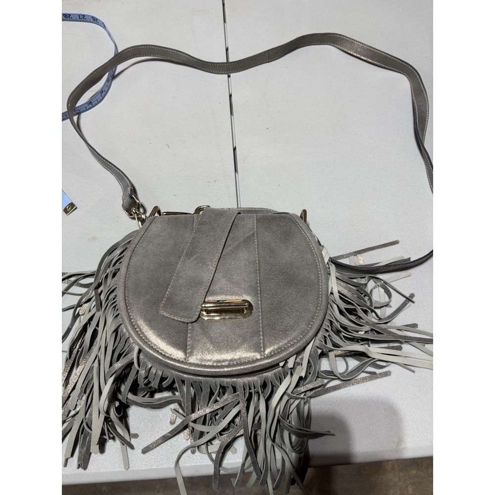 Julieta Silver Fringe Bag